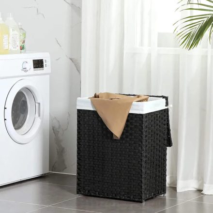SONGMICS 90L rattan ruhakosár LCB51BK