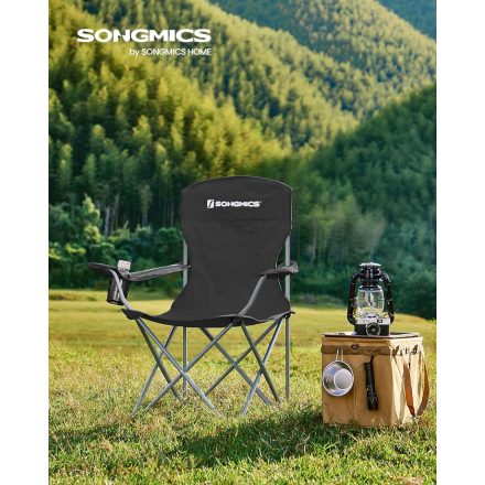 SONGMICS 2db összecsukható kemping vagy horgászszék GCB08BK