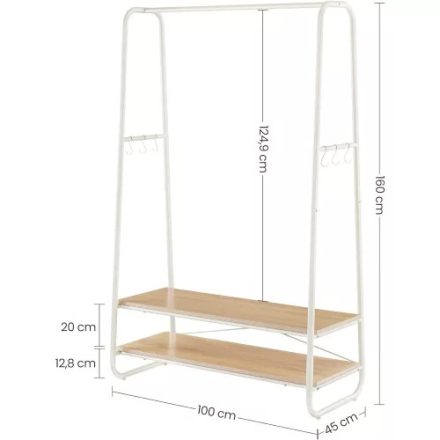Vasagle Ruhaállvány 100x45x160cm   RGR112W09